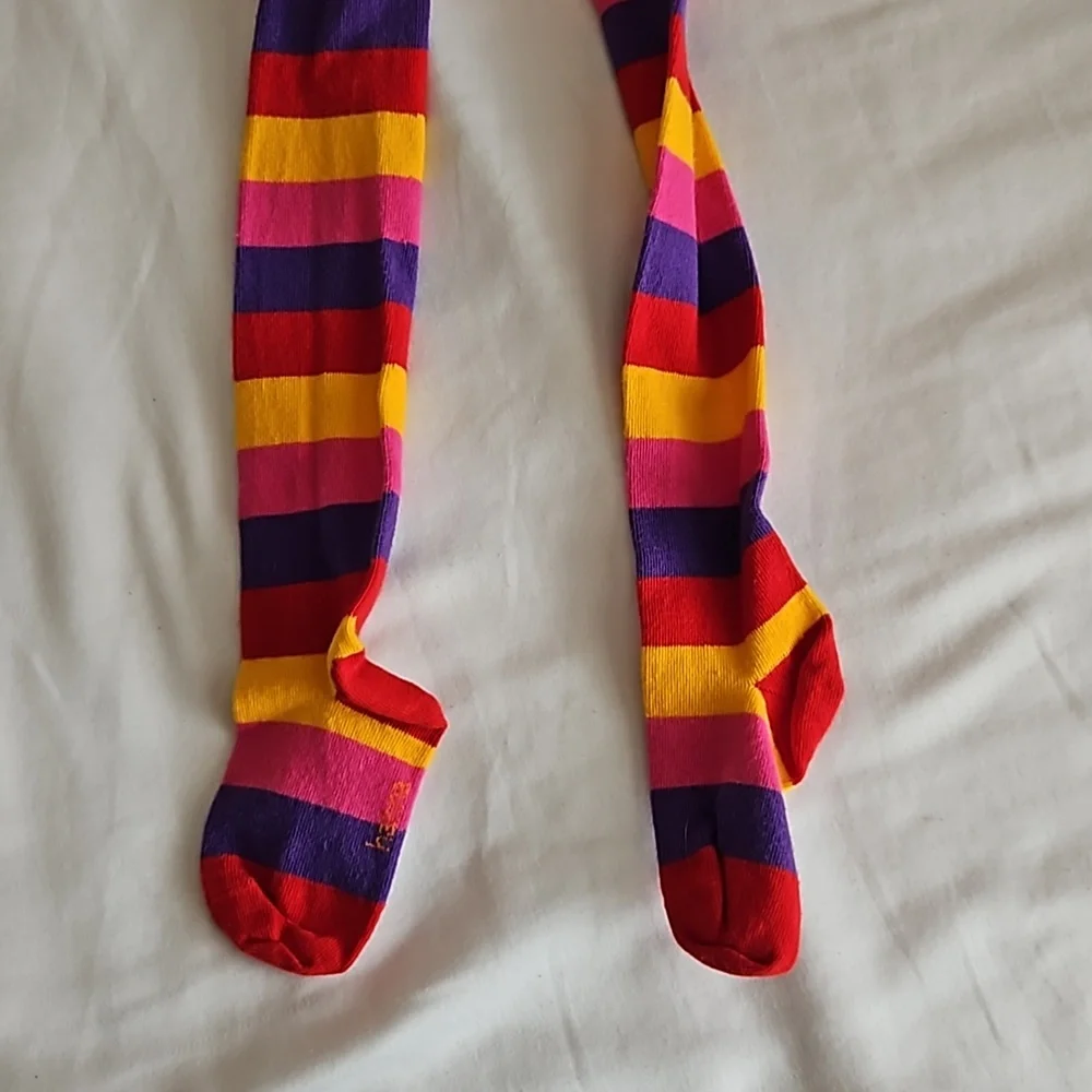 Hanna Andersson Striped Toddler Girl Warm Tights Size 3T